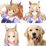 【ウマ娘】わんこ娘の中に一人変なの居るけどまあいいかあ！のサムネイル画像