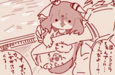 【ウマ娘】ダンツに抱えられてプールに突入させられる忠犬ミラドッグのサムネイル画像