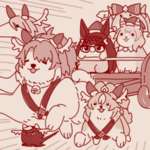 【ウマ娘】サンタさんのお手伝いをする謎生物と忠犬たちのサムネイル画像