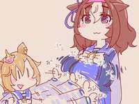 【ウマ娘】水木しげるばりにドトウの乳をビンタするオペラオーのサムネイル画像
