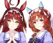 【ウマ娘】フルほっかむりとハーフほっかむりのサムネイル画像