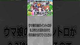 ウマ娘 0.2秒イントロクイズ #08 #shortsのサムネイル画像