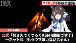 ウマ娘公式、焚き火が１時間映っているだけの動画をあげるwwwのサムネイル画像
