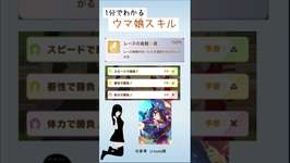 【1分でわかるウマ娘スキル】レースの真髄・速 #ウマ娘プリティーダービーのサムネイル画像